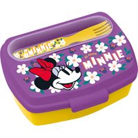 Sandwichera Rectangular Y Cubiertos Minnie Mouse S2